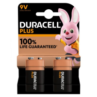 Duracell Plus 100% Life 9V / 6LR61 / E-Block Alkaline Batterij (2 stuks)  ADU00225