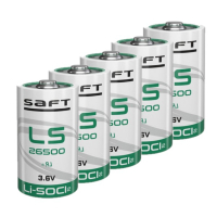 Saft Aanbieding: 5 x Saft LS26500 / C batterij (3.6V, 7700 mAh, Li-SOCl2)  ASA02352