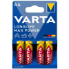 Varta Longlife Max Power AA / MN1500 / LR06 Alkaline Batterij 4 stuks