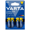 Varta Longlife Power AA / MN1500 / LR06 Alkaline Batterij 4 stuks