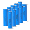 10 stuks: ICR14500 / 14500 batterij met soldeerlippen (3.7 V, 800 mAh, 123accu huismerk) ADR00162 - 1