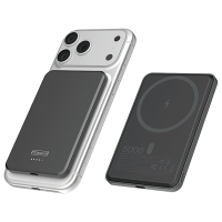 123accu Draadloze Powerbank ultra slim zwart (20W, 5000 mAh) ADR00363