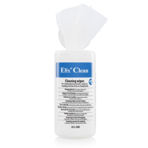 ElixClean Reinigingsdoekjes voor Hoortoestellen (100 stuks) ADR00375 - 1