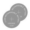 123accu LIR2450 3.6V Oplaadbare Li-ion knoopcel batterij 2 stuks