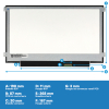 Laptop LCD scherm 11,6" | 1366 x 768 | Slimline | Mat | 30-pins eDP connector | Brackets left/right ADR00328 - 3