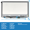 Laptop LCD scherm 11,6" | 1366 x 768 | Slimline | Mat | 30-pins eDP connector | Brackets up/down ADR00327 - 3