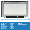 Laptop LCD scherm 14" | 1366 x 768 | Slimline | Mat | 30-pins eDP connector | Brackets up/down ADR00322 - 3