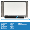 Laptop LCD scherm 14" | 1920 x 1080 | Ultraslim IPS | Mat | 30-pins eDP connector | Brackets up/down ADR00343 - 3