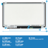 Laptop LCD scherm 15,6" | 1366 x 768 | Slimline | Mat | 30-pins eDP connector | Brackets up/down ADR00315 - 3