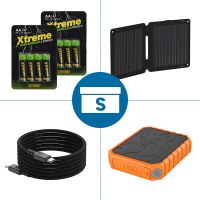 123accu Noodpakket S - Compact stroompakket met batterijen en powerbank ADR00381