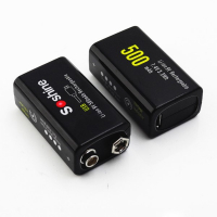 123accu Oplaadbare 9V / E-Block / 6HR62 Lithium Batterij met USB-C aansluiting (2 stuks)  ANB01115