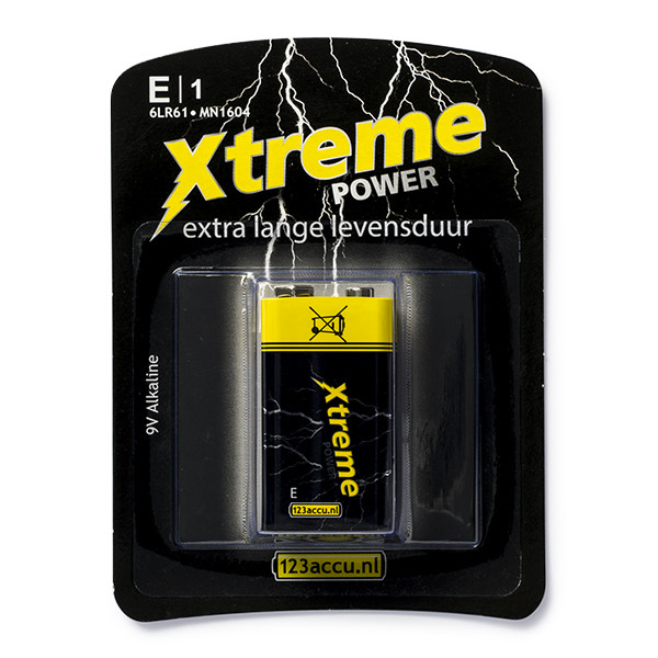 123accu Xtreme Power 9V 6LR61 E-Block batterij 1 stuk  ADR00045 - 1