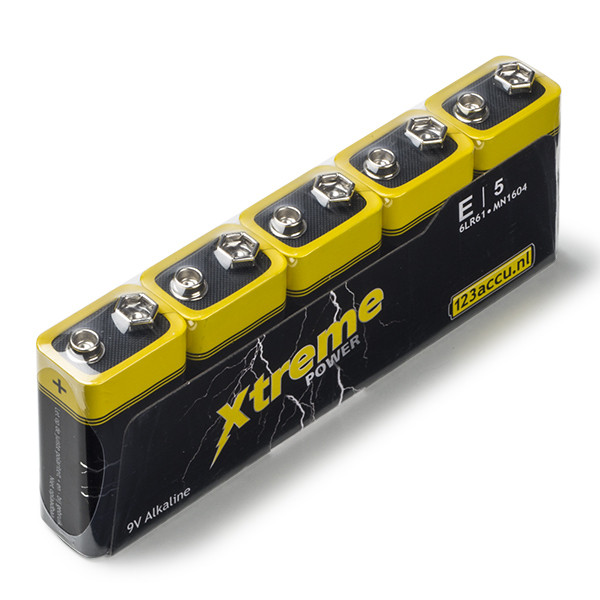 123accu Xtreme Power 9V 6LR61 E-Block batterij 5 stuks  ADR00047 - 