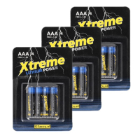 123accu Xtreme Power AAA / FR03 Lithium batterij 12 stuks ADR00307