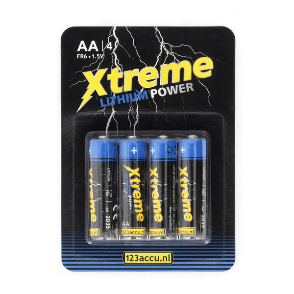 123accu Xtreme Power AA / FR6 batterij 4 stuks ADR00063 - 1
