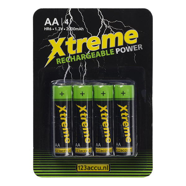 123accu Xtreme Power AA / HR6 batterij (4 stuks, 2000 mAh)  ADR00076 - 
