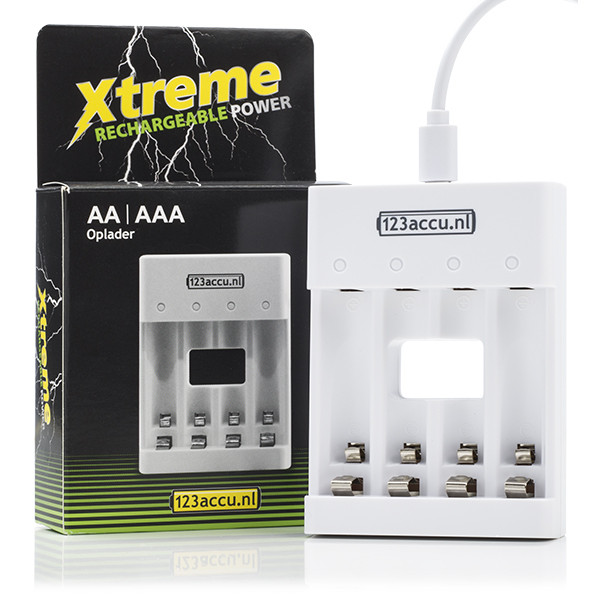 123accu Xtreme Power AA / HR6 en AAA / HR03 USB lader DR