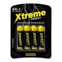 123accu Xtreme Power AA / MN1500 / LR6 batterij 4 stuks  ADR00006