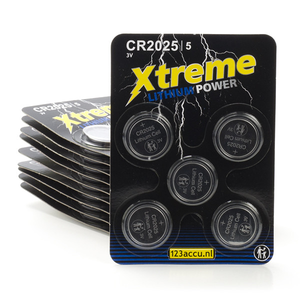 123accu Xtreme Power CR2025 3V Lithium knoopcel batterij 50 stuks  ADR00057 - 1