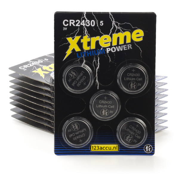 123accu Xtreme Power CR2430 3V Lithium knoopcel batterij 50 stuks  ADR00058 - 1