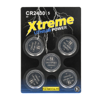 123accu Xtreme Power CR2430 3V Lithium knoopcel batterij 5 stuks ADR00065