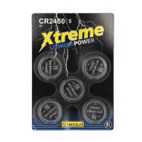 123accu Xtreme Power CR2450 3V Lithium knoopcel batterij 5 stuks ADR00083