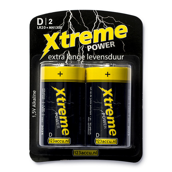 Aanleg Welsprekend Beschikbaar 123accu Xtreme Power LR20 D batterij 2 stuks DR 123accu.nl