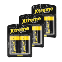 123accu Xtreme Power LR20 / D Alkaline Batterij (6 stuks) ADR00296