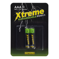 123accu Xtreme Power Oplaadbare AAA / HR03 Ni-Mh batterijen (2 stuks, 800 mAh)  ADR00082