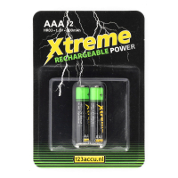 123accu Xtreme Power Oplaadbare AAA / HR03 Ni-Mh batterijen (2 stuks, 800 mAh) ADR00082