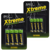123accu Xtreme Power Oplaadbare AA / HR6 + AAA / HR03 Ni-Mh batterijen (8 stuks, 2000 mAh)