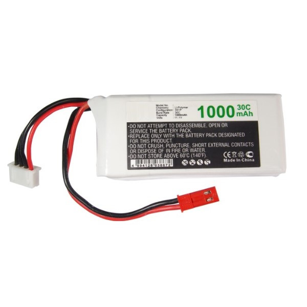 123accu huismerk RC Hobby accu (11.1 V, 1000 mAh, 3S1P, Li-Po, 30C) ANB00062 - 1