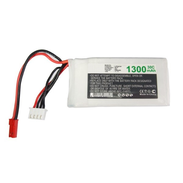 123accu huismerk RC Hobby accu (11.1 V, 1300 mAh, 3S1P, Li-Po, 30C) ANB00055 - 1