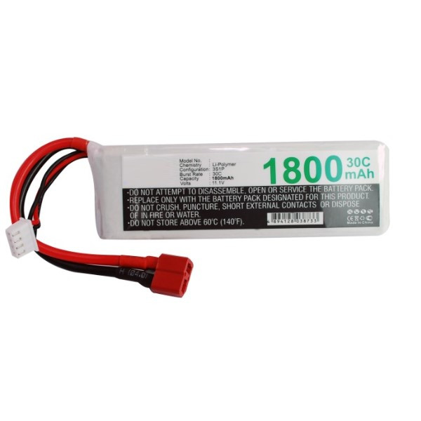 123accu huismerk RC Hobby accu (11.1 V, 1800 mAh, 3S1P, Li-Po, 30C) ANB00059 - 1