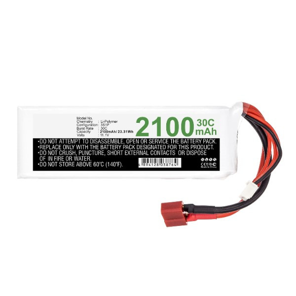 123accu huismerk RC Hobby accu (11.1 V, 2100 mAh, 3S1P, Li-Po, 30C) ANB00084 - 1