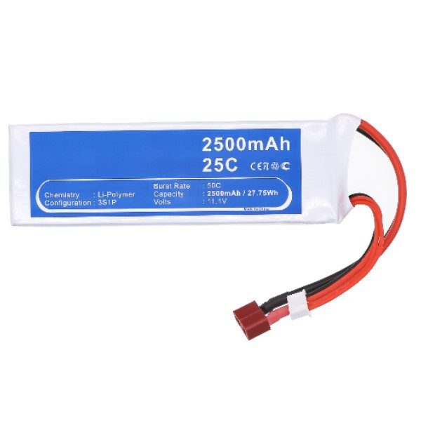 123accu huismerk RC Hobby accu (11.1 V, 2500 mAh, 3S1P, Li-Po, 25C) ANB00483 - 1