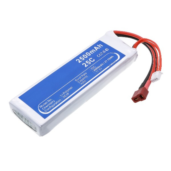 123accu huismerk RC Hobby accu (11.1 V, 2500 mAh, 3S1P, Li-Po, 25C) ANB00483 - 2