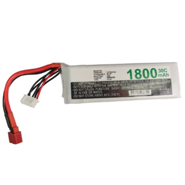 123accu huismerk RC Hobby accu (14.8 V, 1800 mAh, 4S1P, Li-Po, 30C) ANB00061 - 1