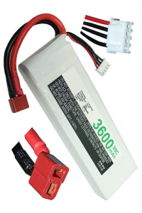 123accu huismerk T-Plug AWG12 / JST-XH-2.54 AWG24 accu (11.1 V, 3600 mAh)  ANB00058