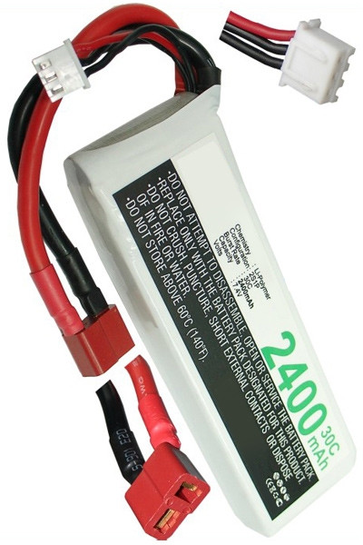 123accu huismerk T-Plug AWG12 / JST-XH-2.54 AWG24 accu (2400 mAh)  ANB00081 - 1