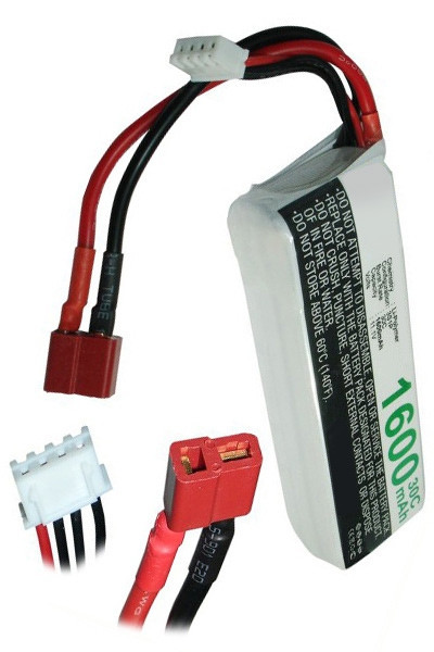 123accu huismerk T-Plug AWG16 / JST-XH-2.54 AWG24 accu (11.1 V, 1600 mAh)  ANB00063 - 1