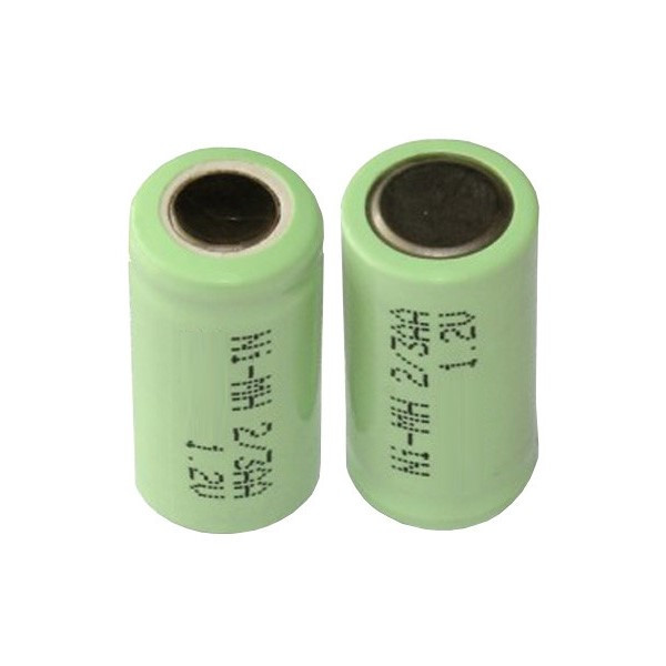 123accu huismerk oplaadbare 2/3 AA / 75AAH batterijen 2 stuks (1.2 V, 750 mAh, Ni-Mh) ANB00127 - 1