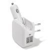 123accu huismerk universele 2-poorts usb auto/stroom oplader  ANB00582