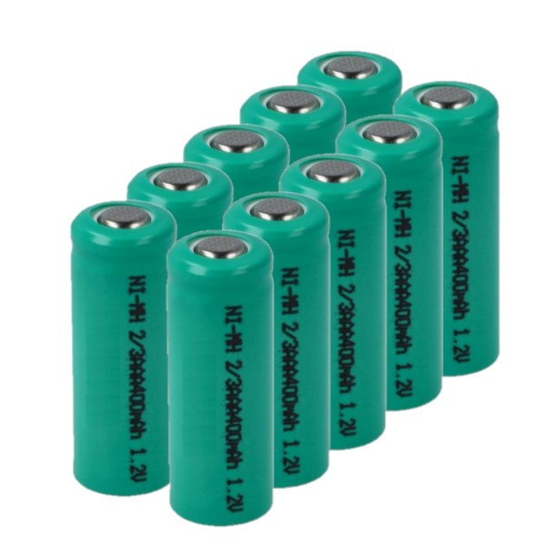 123accu oplaadbare 2/3AAA batterij 10 stuks (1.2 V, 400 mAh, Ni-Mh) ADR00125 - 1