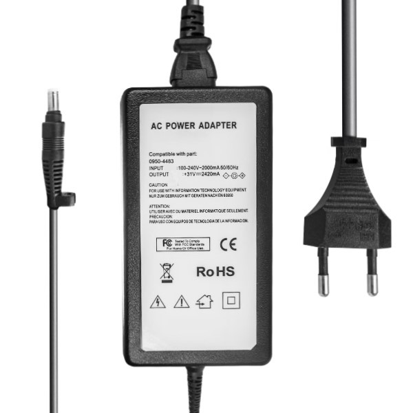 123accu vervangt HP 0950-4484 printer adapter (31V, 2.42A, 75W) AHP00837 - 1