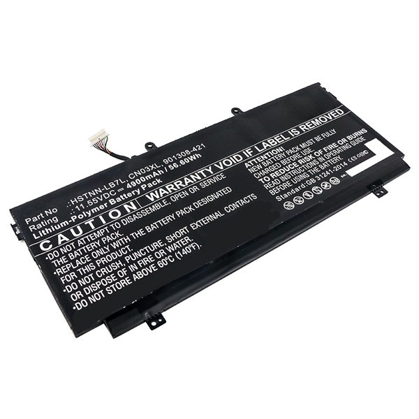123accu vervangt HP CN03XL / 901345-855 / HSTNN-LB7L accu (11.55 V, 4900 mAh) AHP00558 - 1