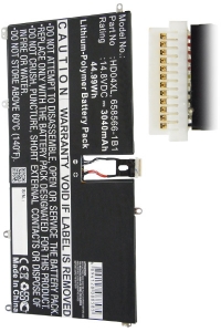 123accu vervangt HP HD04XL / 685989-001 / HSTNN-IB3V accu (14.8 V, 2950 mAh) AHP00251