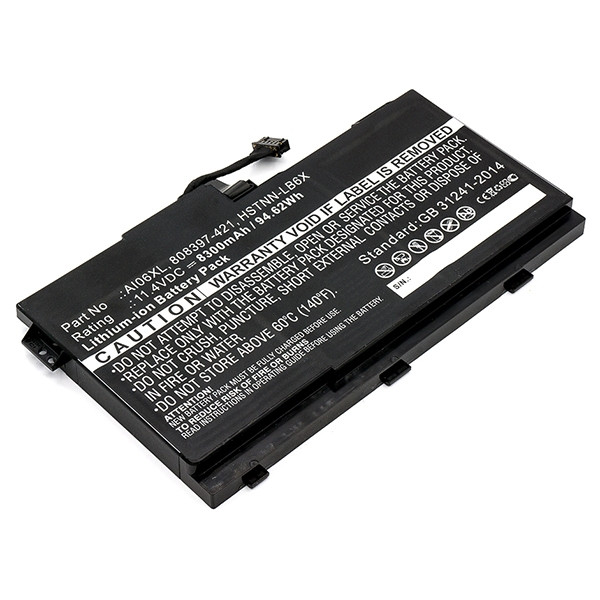 123accu vervangt HP HP AI06XL / 808451-001 / HSTNN-LB6X accu (11.4 V, 8300 mAh) AHP00533 - 1