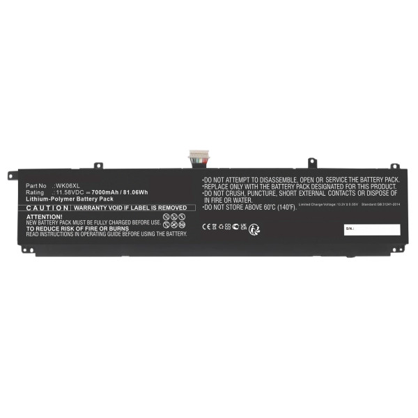 123accu vervangt HP HSTNN-OB21 / M41640-AC1 accu (11,58 V, Li-pl, 7000mAh) AHP00842 - 1