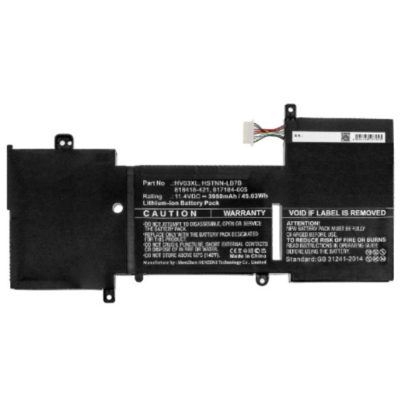 123accu vervangt HP HV03XL / 817184-005 / HSTNN-LB7B accu (11.4 V, 3950 mAh) AHP00766 - 1